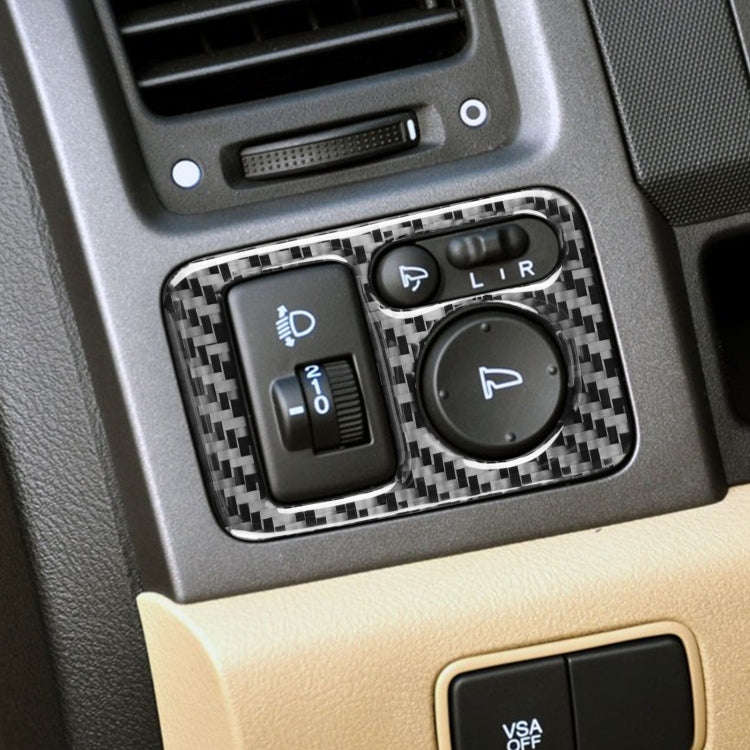 Carbon Fiber Car Rearview Mirror Adjustment Switch Frame Decorative Sticker for Honda CRV 2007-20...