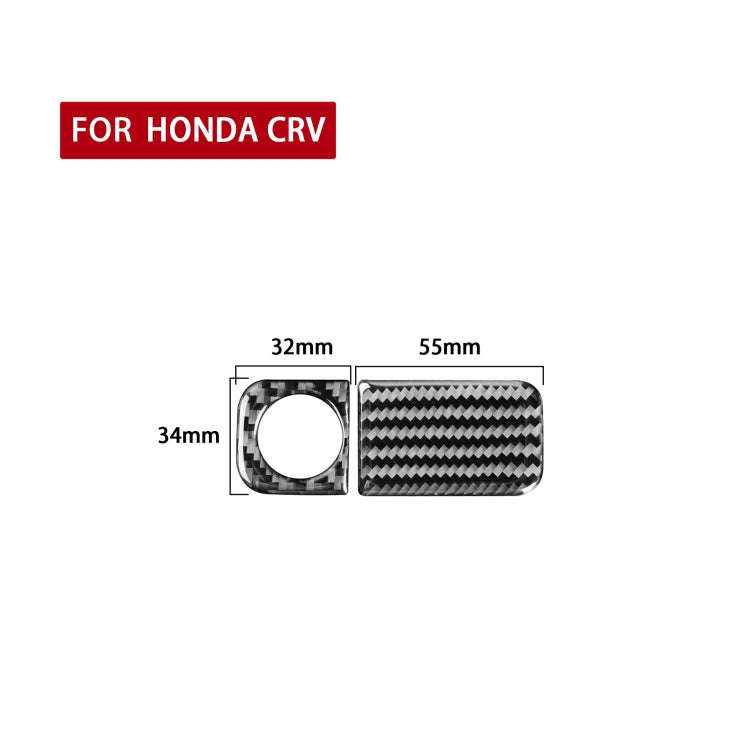 2 PCS / Set Carbon Fiber Car Glove Box Opening Frame Decorative Sticker for Honda CRV 2007-2011,L...