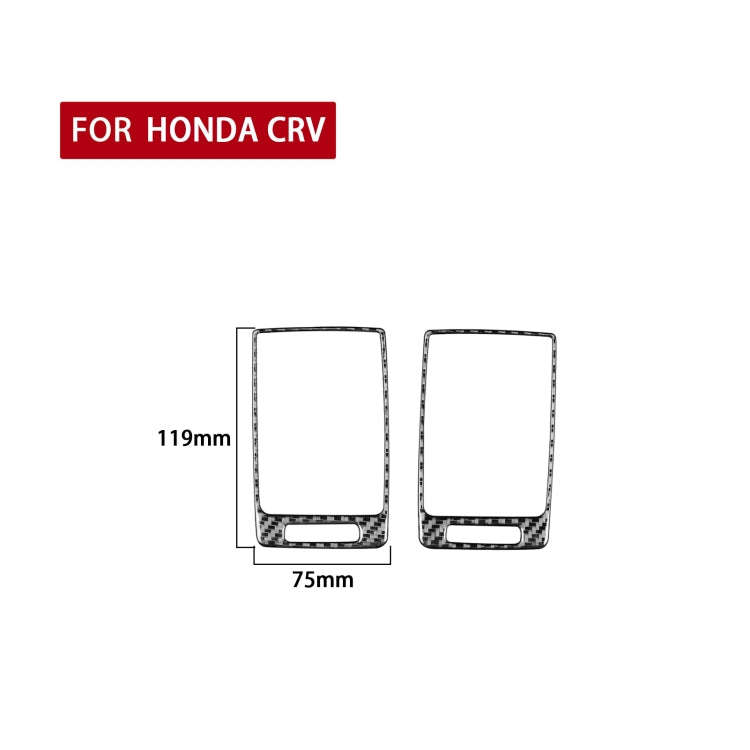 2 PCS / Set Carbon Fiber Car Side Air Outlet Frame Decorative Sticker for Honda CRV 2007-2011,Lef...