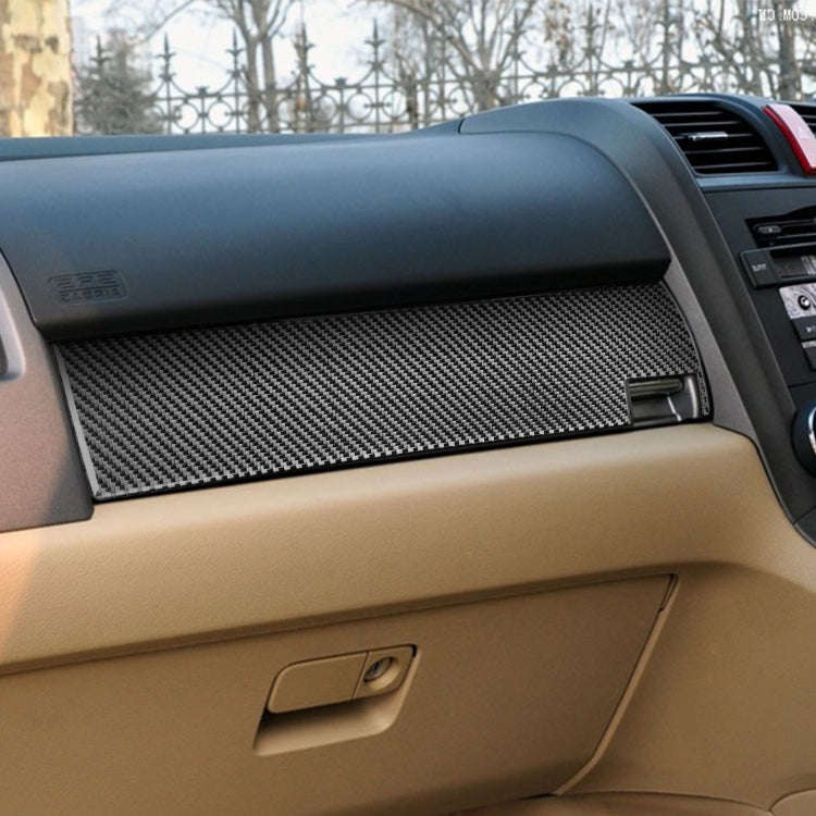 Carbon Fiber Car Co-pilot Glove Box Panel Decorative Sticker for Honda CRV 2007-2011,Right Drive