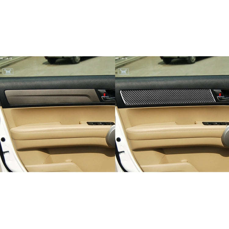4 PCS / Set Carbon Fiber Car Interior Door Panel Trim Decorative Sticker for Honda CRV 2007-2011,...