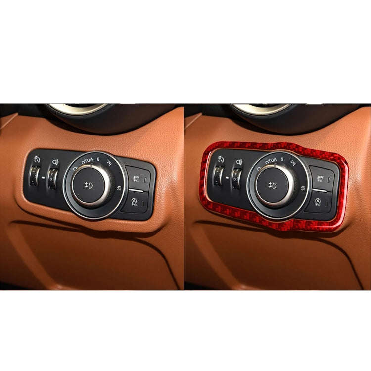 Carbon Fiber Car Headlight Switch Panel Decorative Sticker for Alfa Romeo Giulia 2017-2019,Right ...