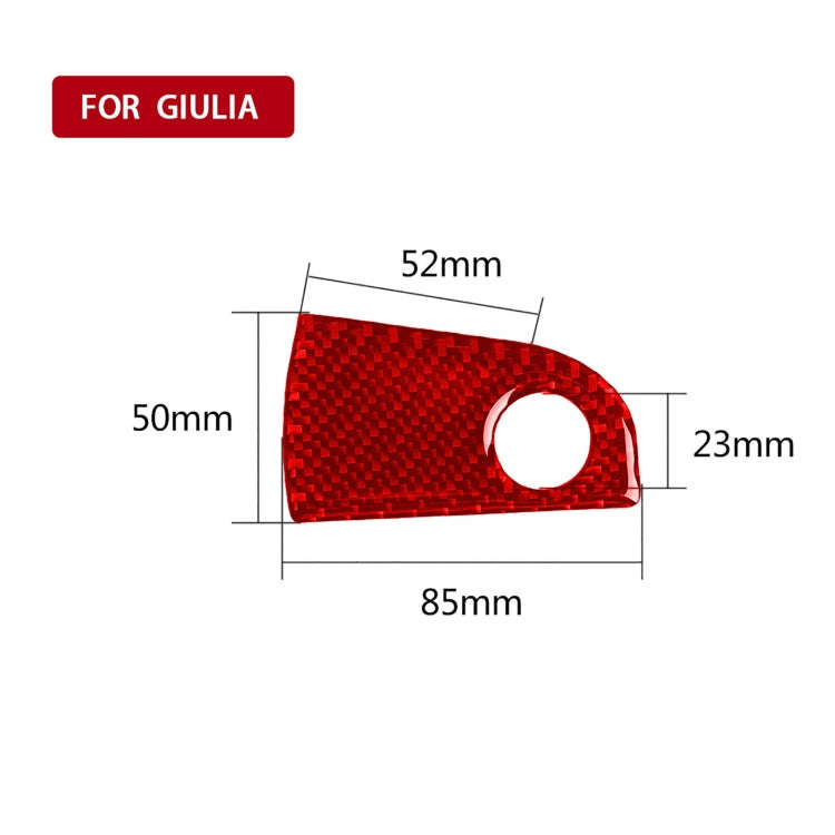 Carbon Fiber Car Co-pilot Storage Decorative Sticker for Alfa Romeo Giulia 2017-2019,Right Drive ...