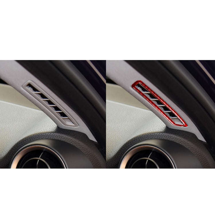 2 PCS / Set Carbon Fiber Car A-pillar Air Outlet Panel Decorative Sticker for Alfa Romeo Giulia 2...