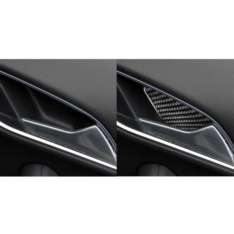 4 PCS / Set Carbon Fiber Car Inner Door Bowl Decorative Sticker for Audi Q3 2013-2018,Left and Ri...