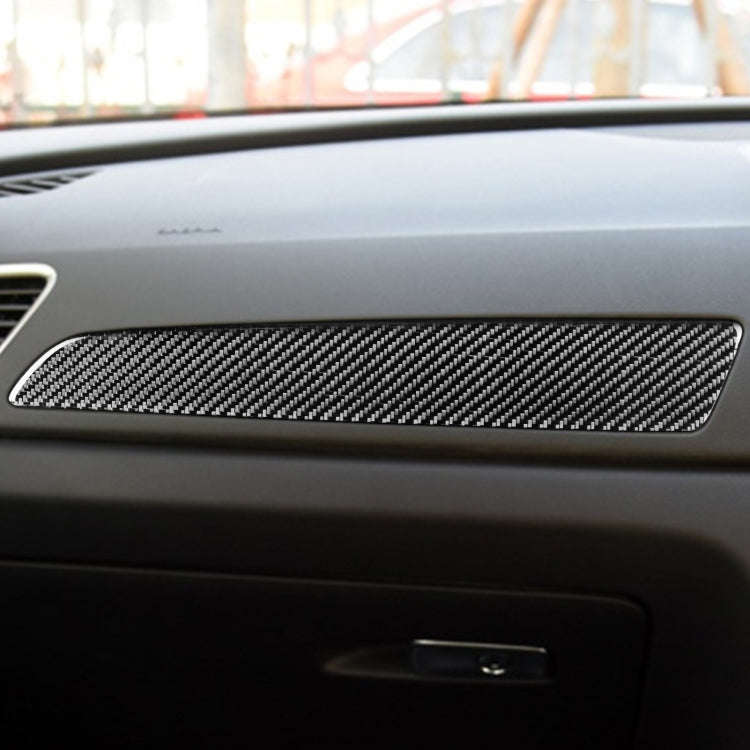 Carbon Fiber Car Co-pilot Trim Decorative Sticker for Audi Q3 2013-2018,Right Drive