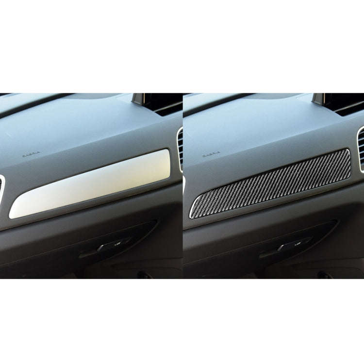 Carbon Fiber Car Co-pilot Trim Decorative Sticker for Audi Q3 2013-2018,Right Drive