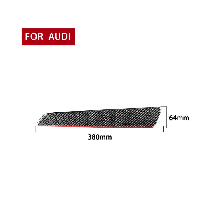 Carbon Fiber Car Co-pilot Trim Red Edge Decorative Sticker for Audi Q3 2013-2018,Right Drive