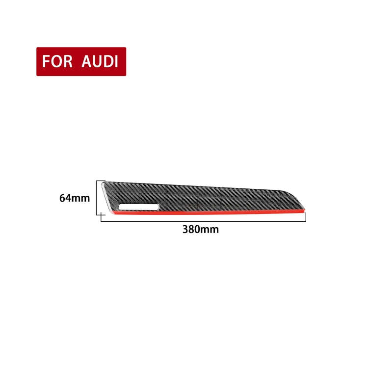 Carbon Fiber Car Co-pilot Trim Red Edge with Hole Decorative Sticker for Audi Q3 2013-2018,Left D...