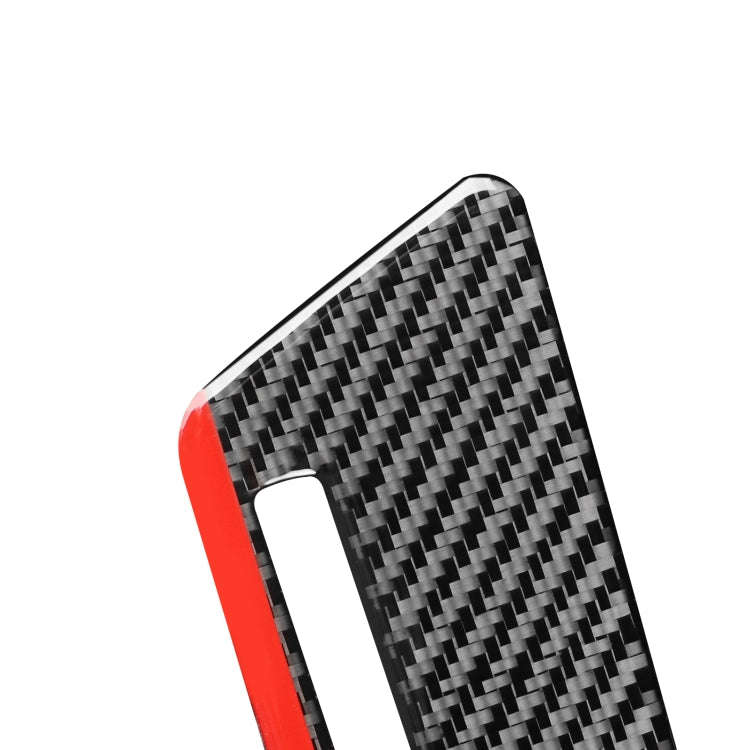 Carbon Fiber Car Co-pilot Trim Red Edge with Hole Decorative Sticker for Audi Q3 2013-2018,Left D...