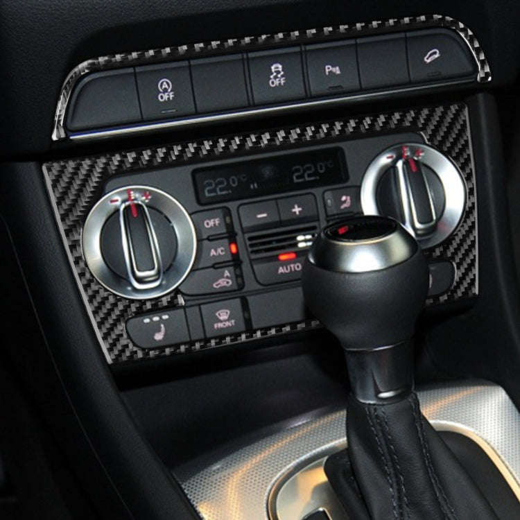 2 PCS / Set Carbon Fiber Car Air Conditioning Knob Frame Decorative Sticker for Audi Q3 2013-2018...