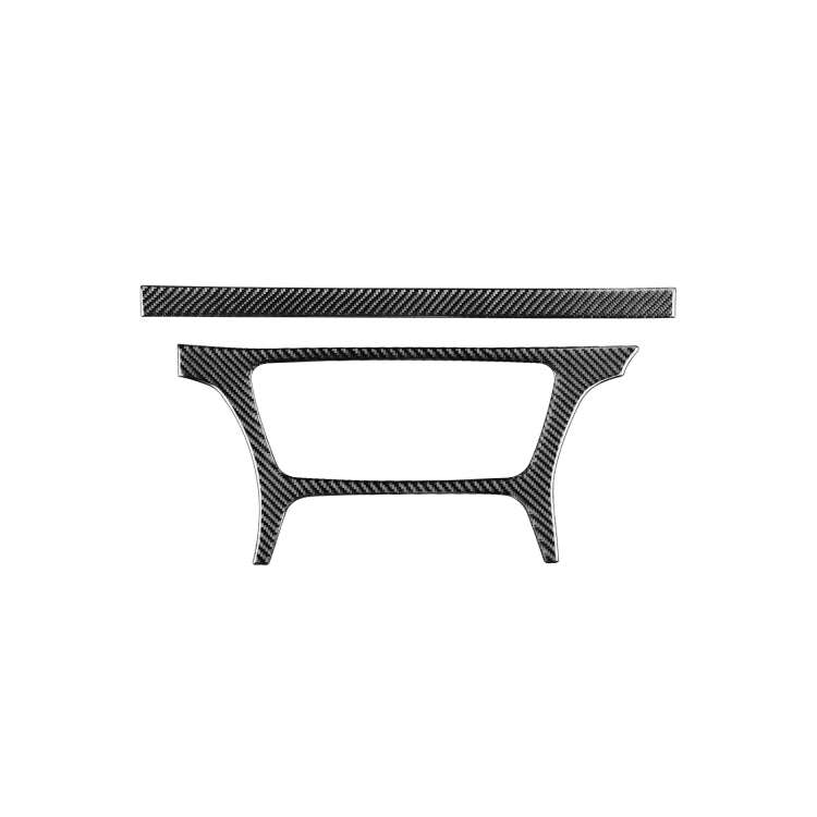 2 PCS / Set Carbon Fiber Car Central Control CD Outside Frame Decorative Sticker for Audi Q3 2013...
