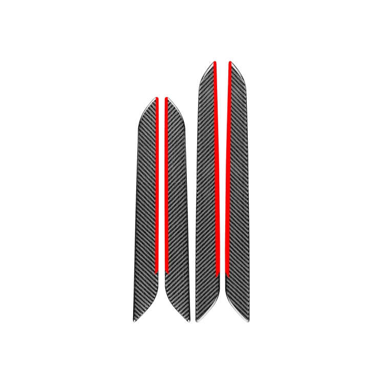 4 PCS / Set Carbon Fiber Car Interior Door Trim Red Edge Decorative Sticker for Audi Q3 2013-2018...