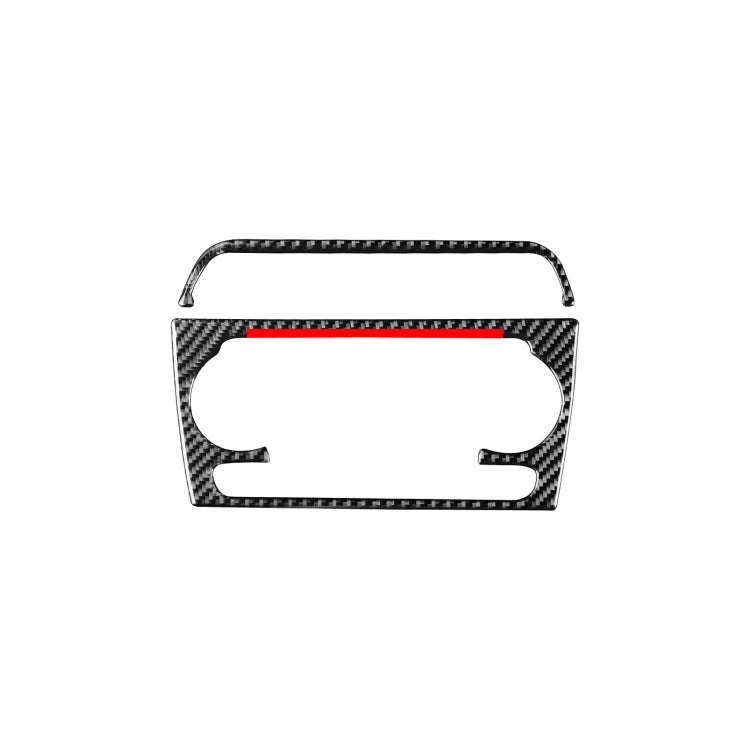 Carbon Fiber Car Air Conditioning Knob Frame Red Edge Decorative Sticker for Audi Q3 2013-2018,Le...