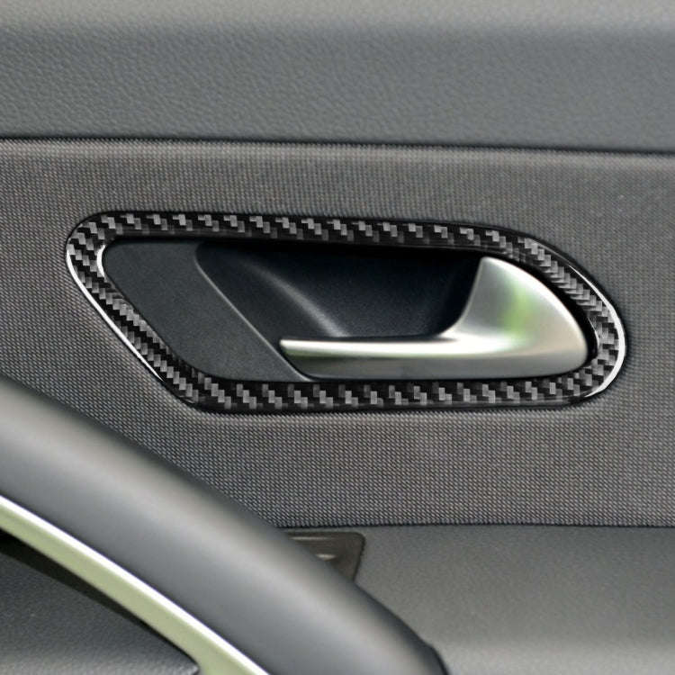 2 PCS / Set Carbon Fiber Car Inner Door Handle Decorative Sticker for Volkswagen Scirocco 2009-20...