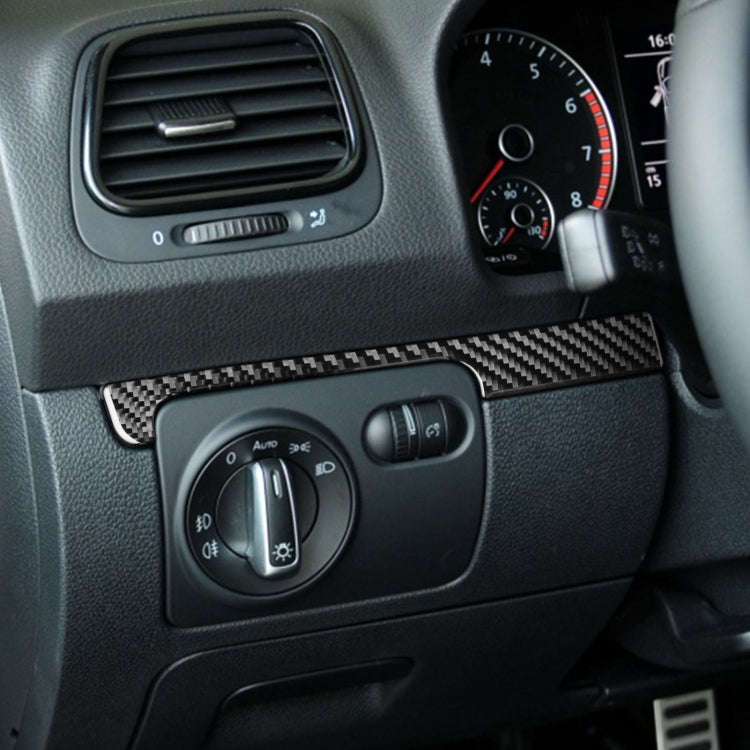 3 PCS / Set Carbon Fiber Car Dashboard Strip Decorative Sticker for Volkswagen Scirocco 2009-2016...
