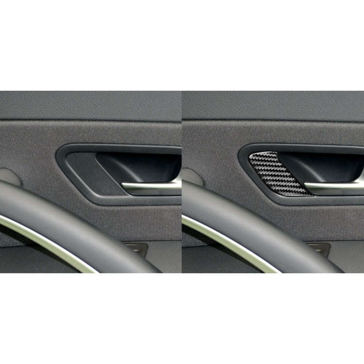 2 PCS / Set Carbon Fiber Car Door Lock Frame Decorative Sticker for Volkswagen Scirocco 2009-2016...