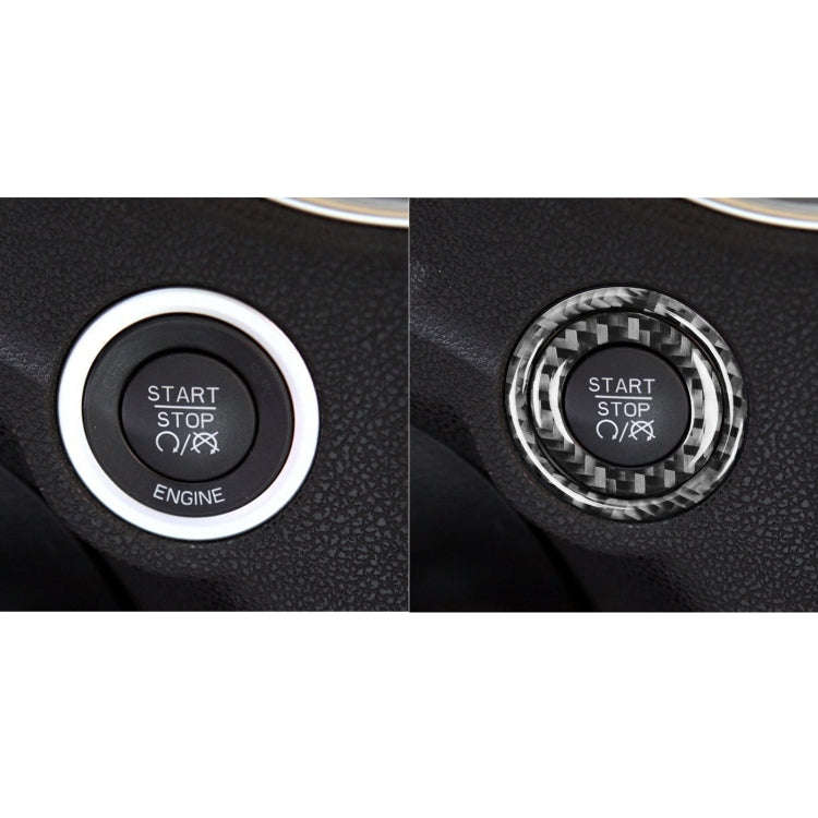 2 PCS / Set Carbon Fiber Car Ignition Switch Decorative Sticker for Dodge Challenger 2015 to Now,...