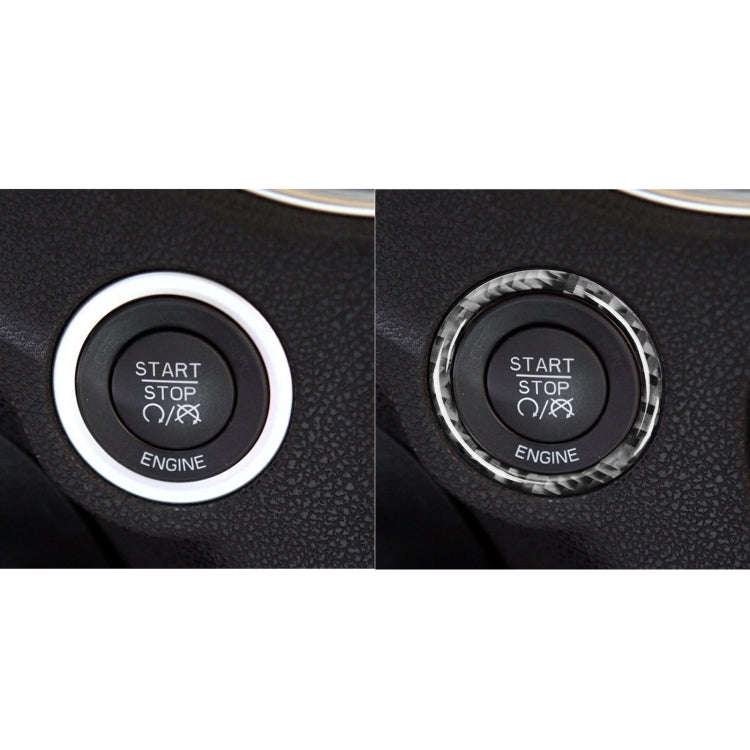 Carbon Fiber Car Ignition Switch Outside Decorative Sticker for Dodge Challenger 2015 to Now, Lef...