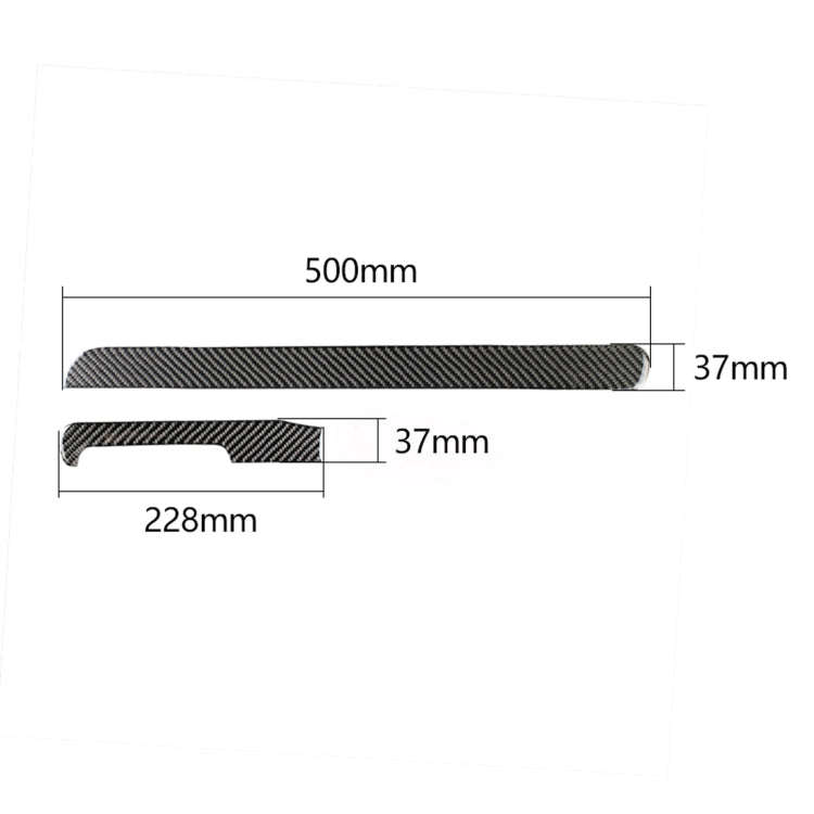 Carbon Fiber Car Central Control Strip Decorative Sticker for Volkswagen Golf 6 2008-2012, Left D...