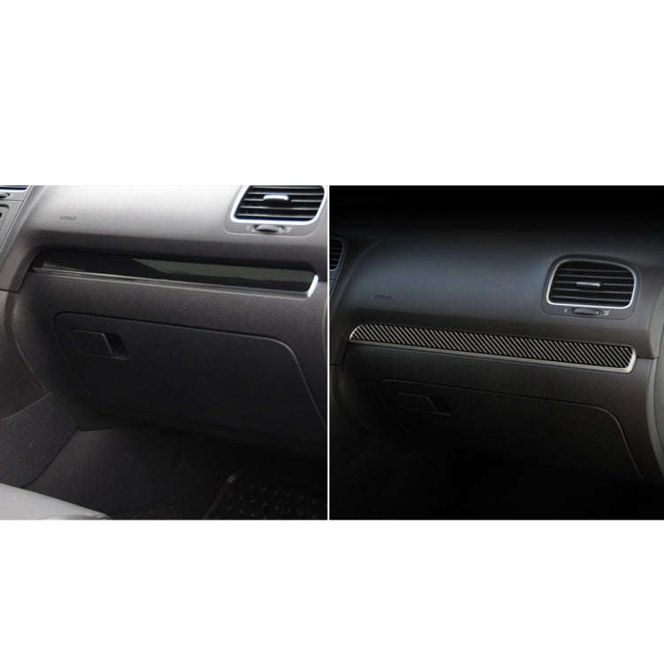 Carbon Fiber Car Central Control Strip Decorative Sticker for Volkswagen Golf 6 2008-2012, Left D...