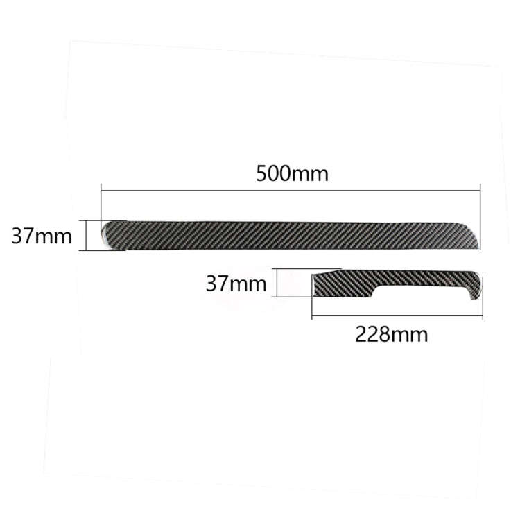 Carbon Fiber Car Central Control Strip Decorative Sticker for Volkswagen Golf 6 2008-2012, Right ...