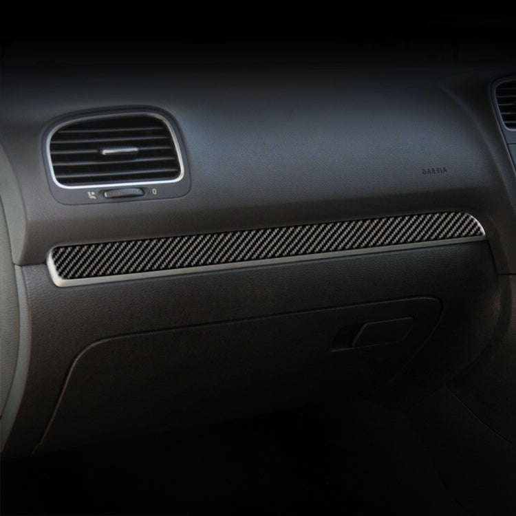 Carbon Fiber Car Central Control Strip Decorative Sticker for Volkswagen Golf 6 2008-2012, Right ...