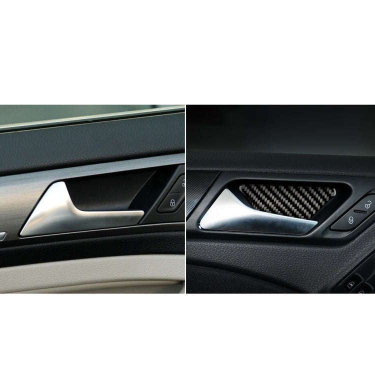 Carbon Fiber Car Inner Door Bowl Panel Decorative Sticker for Volkswagen Golf 6 2008-2012