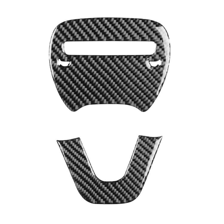 2 PCS / Set Carbon Fiber Car Steering Wheel Logo + Chin Decorative Sticker for Dodge Challenger 2...
