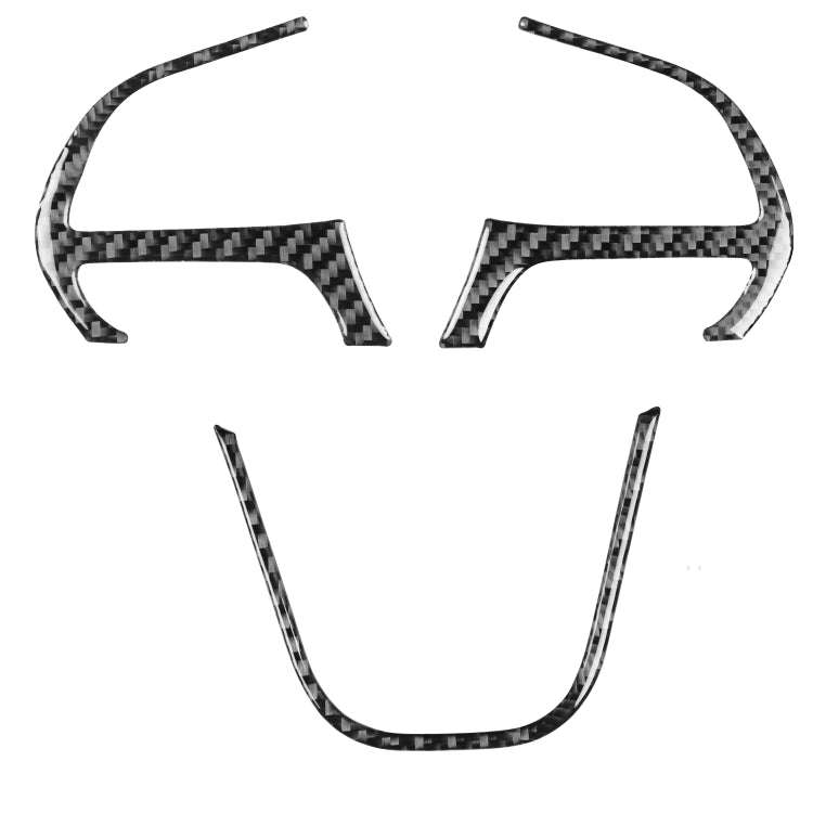 3 PCS / Set Carbon Fiber Car Steering Wheel Button Frame Decorative Sticker for Dodge Challenger ...