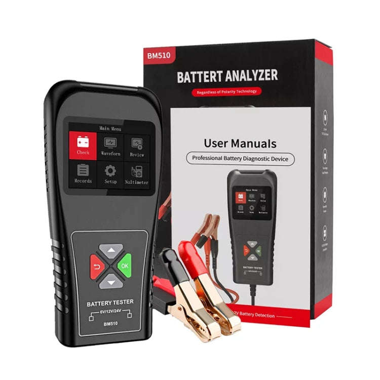 BM510 Car 6V / 12V / 24V Battery Tester Analyzer