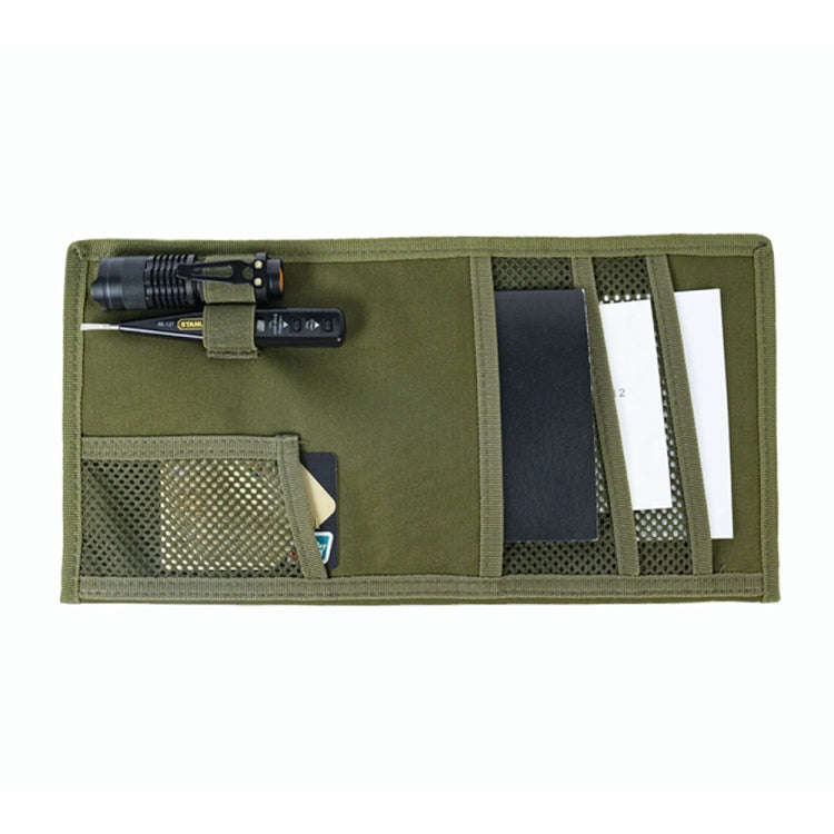 Car Sun Visor Storage Bag Glasses Frame Bill Clip (Army Green)