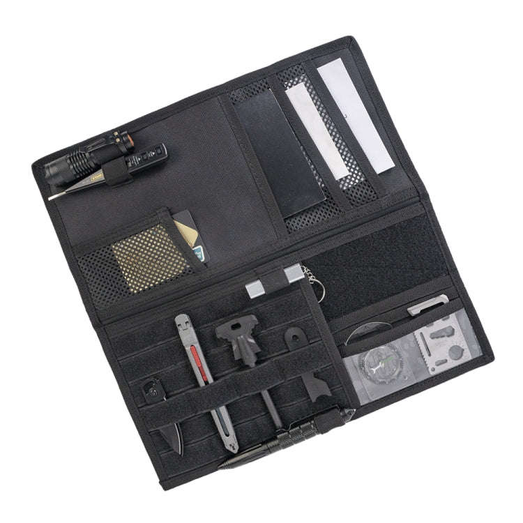 Car Sun Visor Storage Bag Glasses Frame Bill Clip (Black)