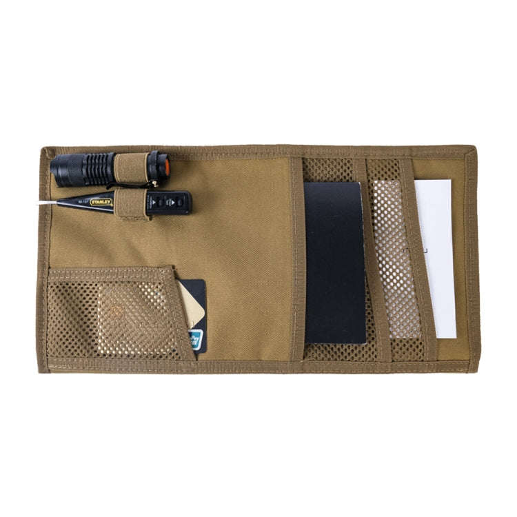 Car Sun Visor Storage Bag Glasses Frame Bill Clip (Khaki)