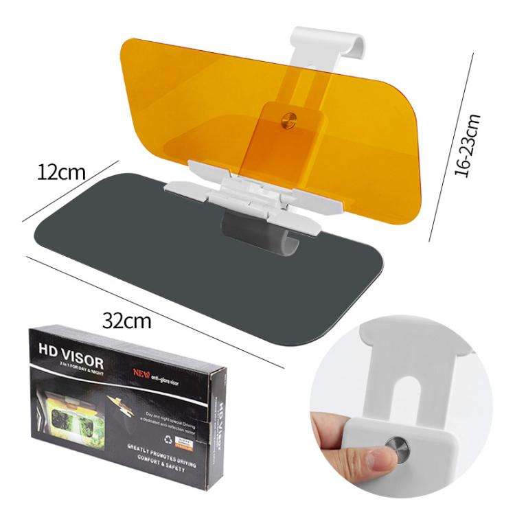 Car Buttons Day Night 2 in 1 Dazzling Goggle Sunshade