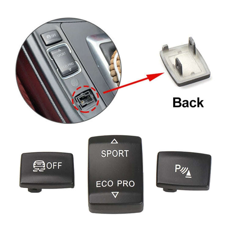 For BMW 3 Series Left Driving Car Central Control Multi-function ESP Button 6131 9252 912(Black)