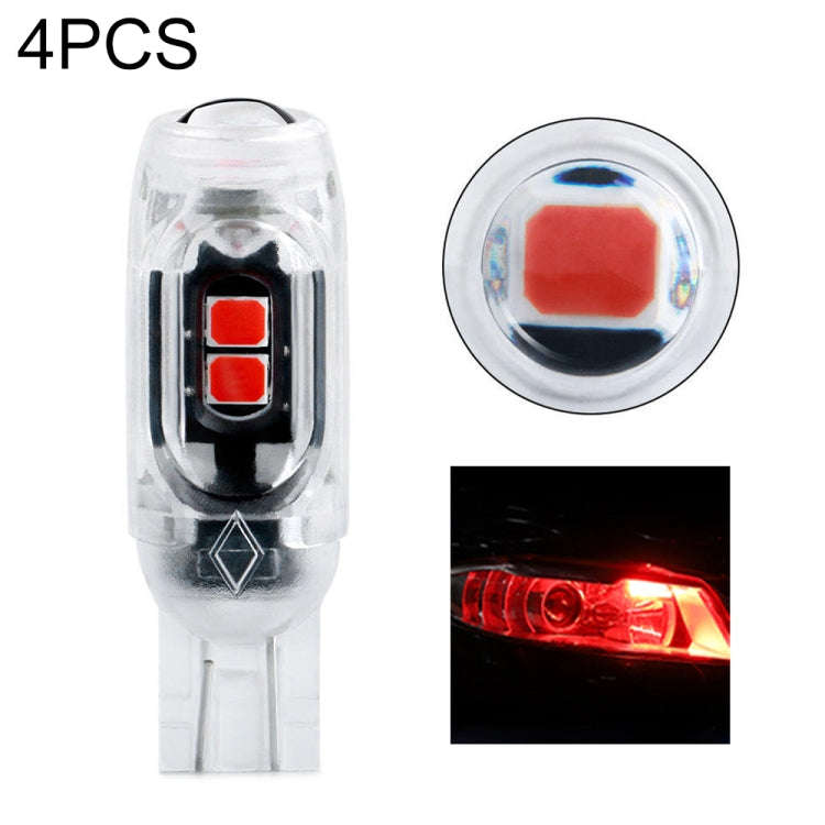 4pcs T10 DC12V /  0.84W / 0.07A / 150LM Car Clearance Light 5LEDs SMD-3030 Lamp Beads with lens (...
