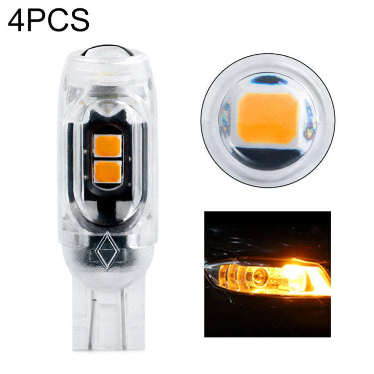 4pcs T10 DC12V /  0.84W / 0.07A / 150LM Car Clearance Light 5LEDs SMD-3030 Lamp Beads with lens (...