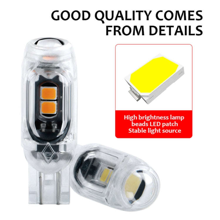 4pcs T10 DC12V /  0.84W / 0.07A / 150LM Car Clearance Light 5LEDs SMD-3030 Lamp Beads with lens (...