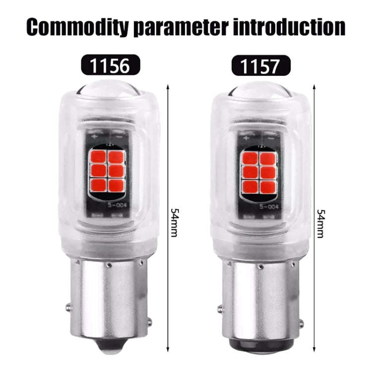 2pcs 1156 DC12V / 2.16W / 0.18A / 480LM Car LED Turn Signal Light(Yellow Light)