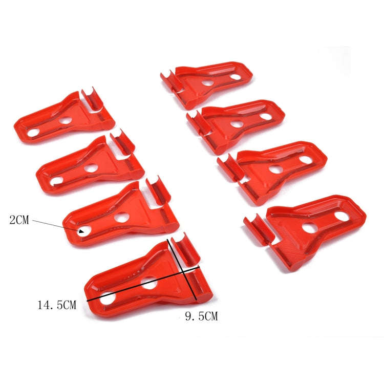 8 PCS Automotive ABS Side Door Hinge Protector Cover Trim for Jeep Wrangler JL 4 Door 2018-2019(Red)
