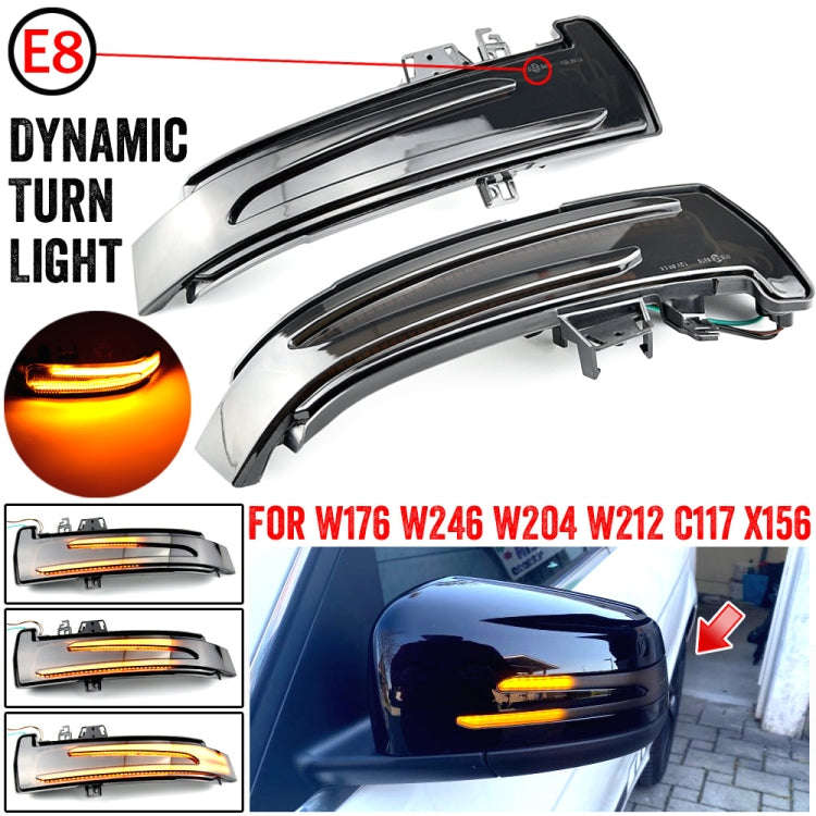 1 Pair For Mercedes-Benz A Class W176 2013-2017 Car Dynamic LED Turn Signal Light Rearview Mirror...