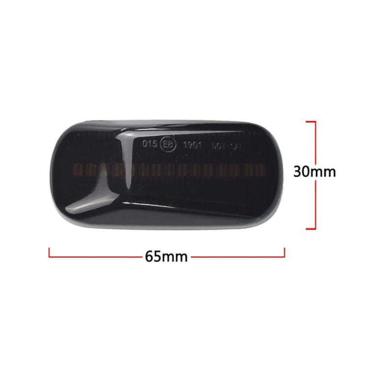 2pcs For Honda Civic 2001-2015 Car Dynamic LED Fender Side Light 34301-S5H-T02(Transparent Black)