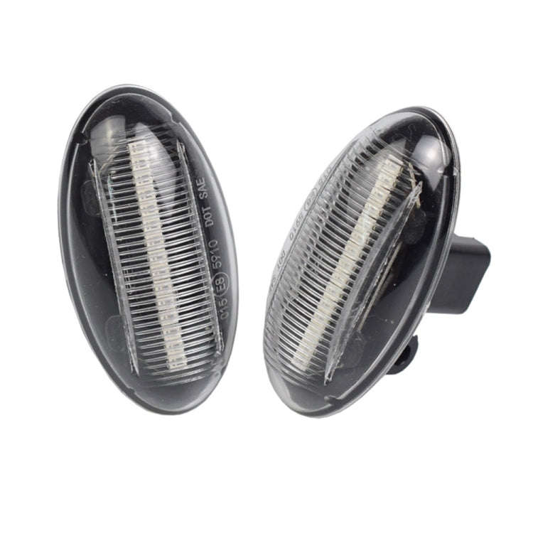 2pcs For Peugeot 1007 Car Dynamic LED Fender Side Light 817300H010 (Transparent)
