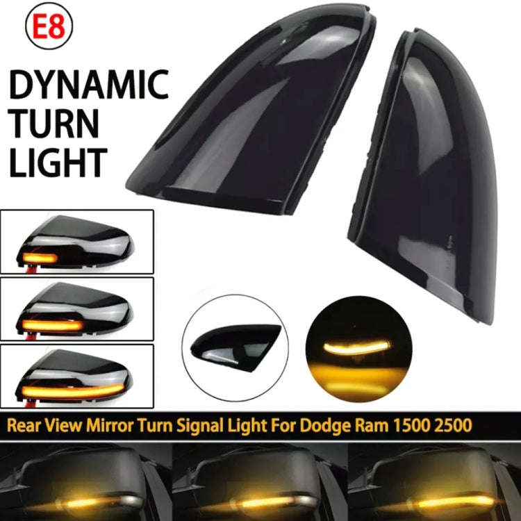 1 Pair For Dodge Ram 1500 2009-2018 Car Dynamic LED Turn Signal Light Rearview Mirror Flasher Wat...