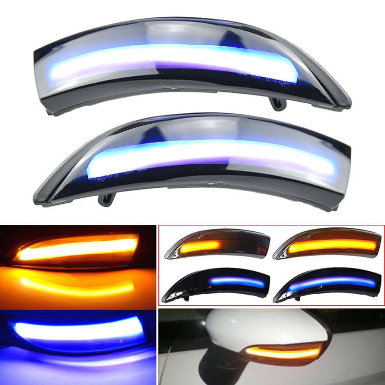 1 Pair For Ford Fiesta 2008-2017 Car Dynamic LED Turn Signal Light Rearview Mirror Flasher Water ...