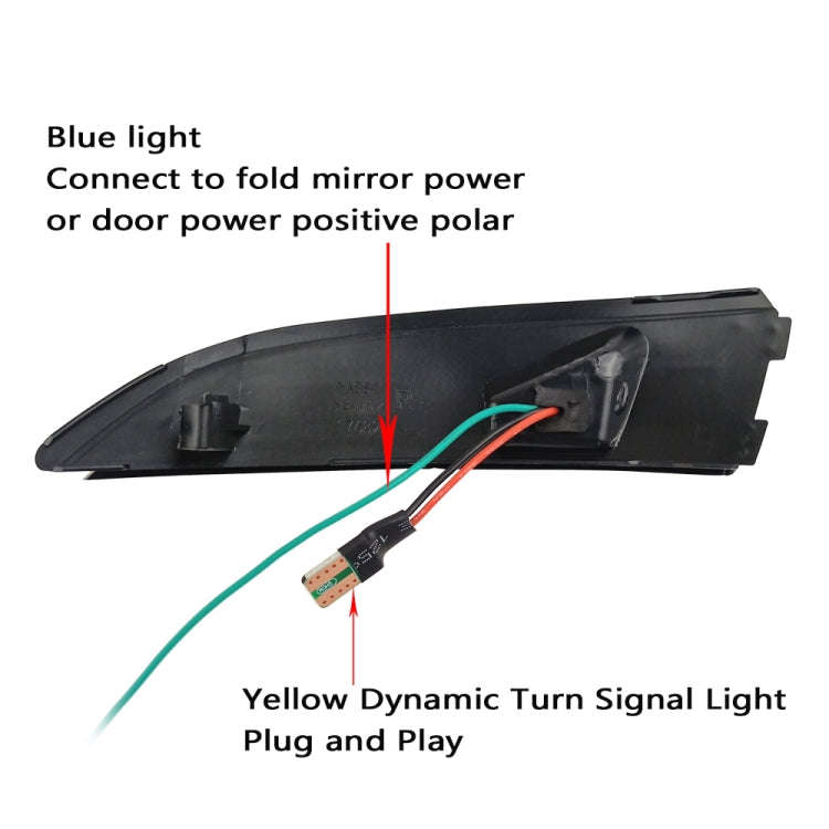 1 Pair For Ford Fiesta 2008-2017 Car Dynamic LED Turn Signal Light Rearview Mirror Flasher Water ...
