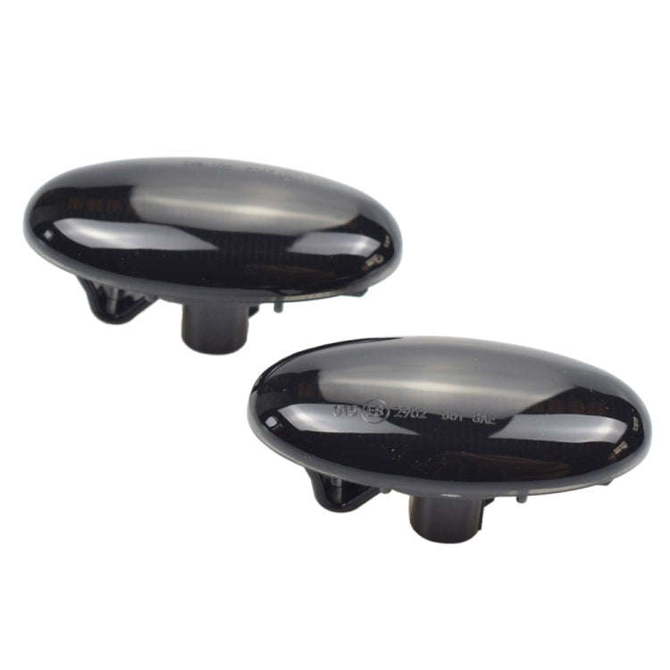 2pcs For Mazda 2 DY 2003-2007 Car Dynamic LED Fender Side Light (Transparent Black)