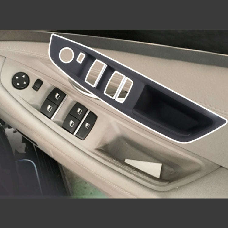 For BMW F10 2011-2017 Right Driving Car Door Window Lift Switch Trim Panel (Wine Red)