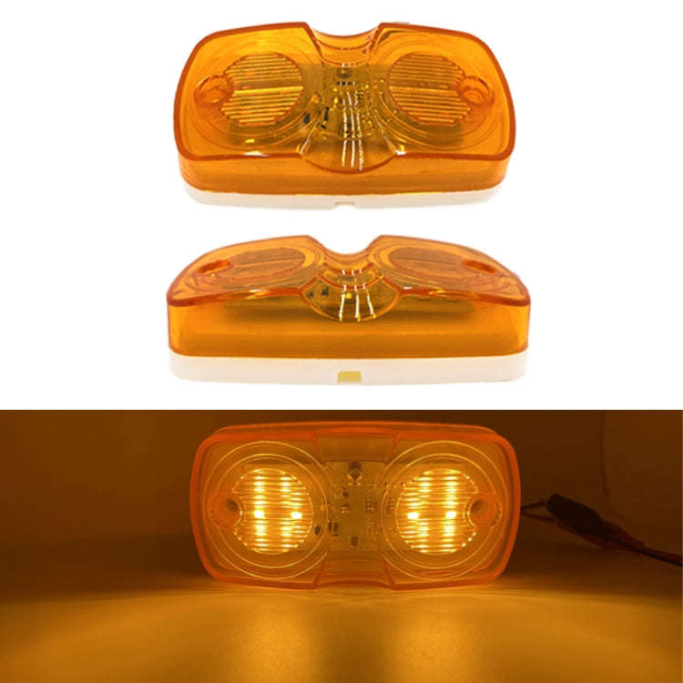 2pcs MK-106 Truck 12LEDs Side Marker Light (Yellow Light)